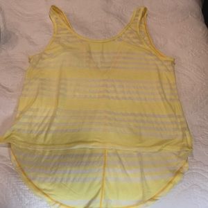 Yellow striped lululemon top